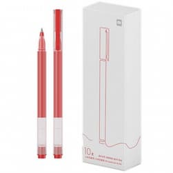 Набор гелевых ручек Xiaomi High-capacity Gel Pen 10-штук красный— фото №0